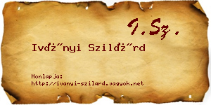 Iványi Szilárd névjegykártya