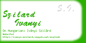 szilard ivanyi business card