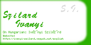 szilard ivanyi business card